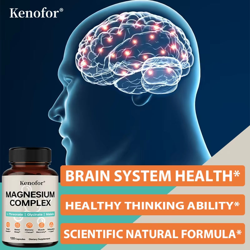 Triple Magnesium Complex - Brain & Sleep Health - L-Threonate, Glycinate, Malate