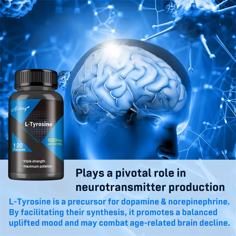 L-Tyrosine - Improves Memory, Supports Cognitive Function, Brain Health