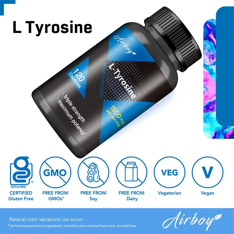 L-Tyrosine - Improves Memory, Supports Cognitive Function, Brain Health